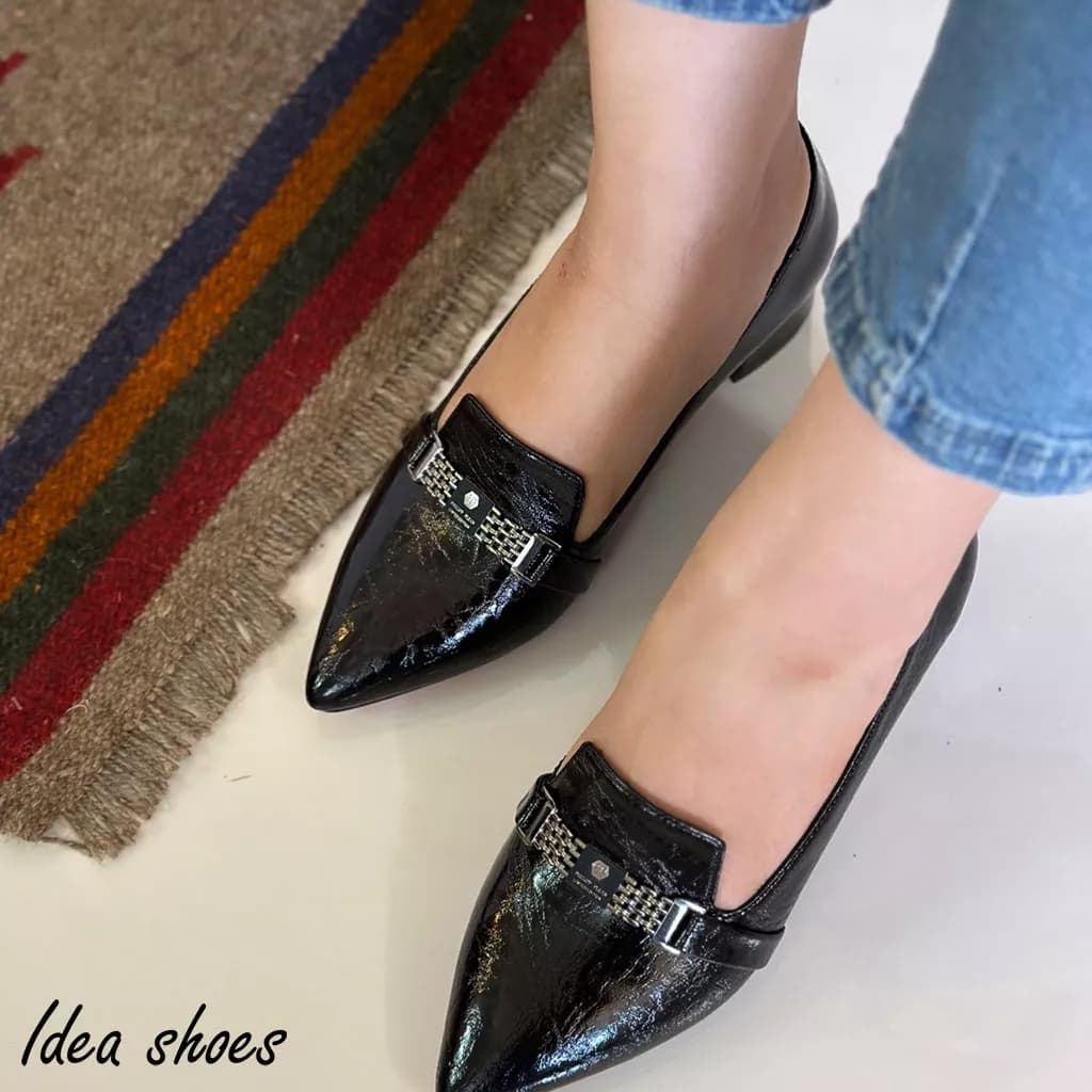 کفش مجلسی سه سانت یراق ساعتی کد 306 — تصویر ۴