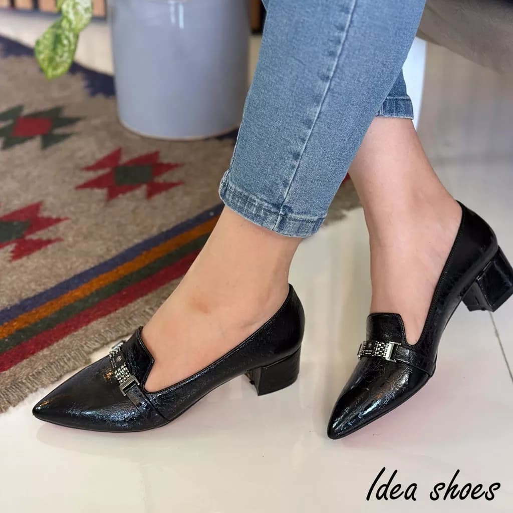کفش مجلسی سه سانت یراق ساعتی کد 306 — تصویر ۲