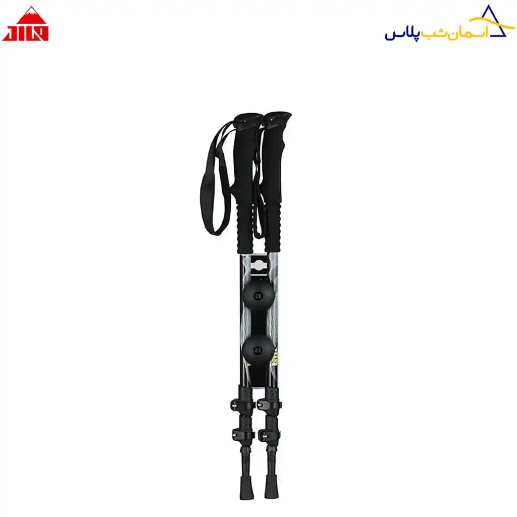 عصای کوهنوردی جیلو رنگ طوسی مشکی — تصویر ۸