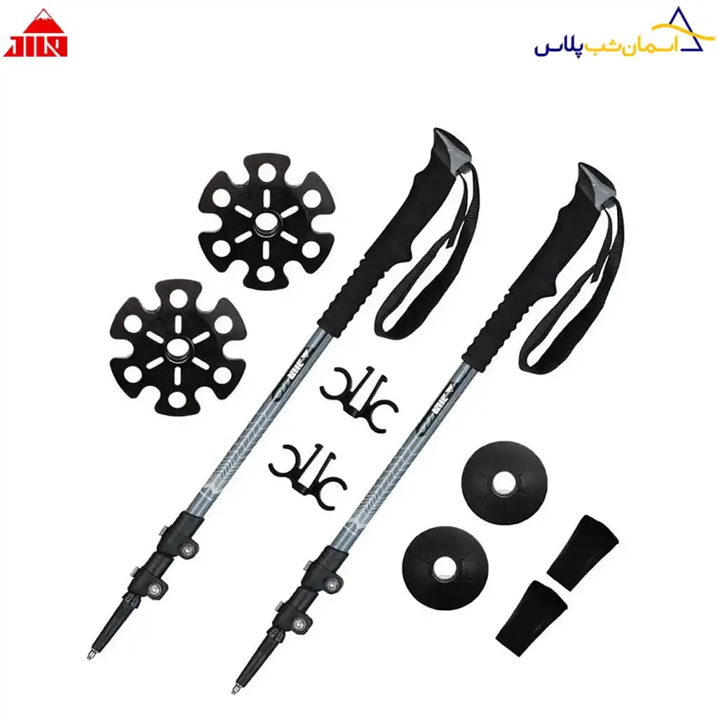 عصای کوهنوردی جیلو رنگ طوسی روشن — تصویر ۶