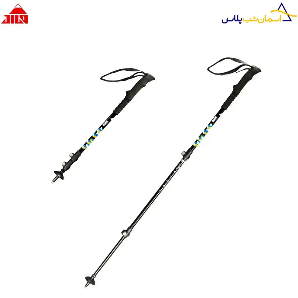 عصای کوهنوردی جیلو رنگ مشکی آبی — تصویر ۴
