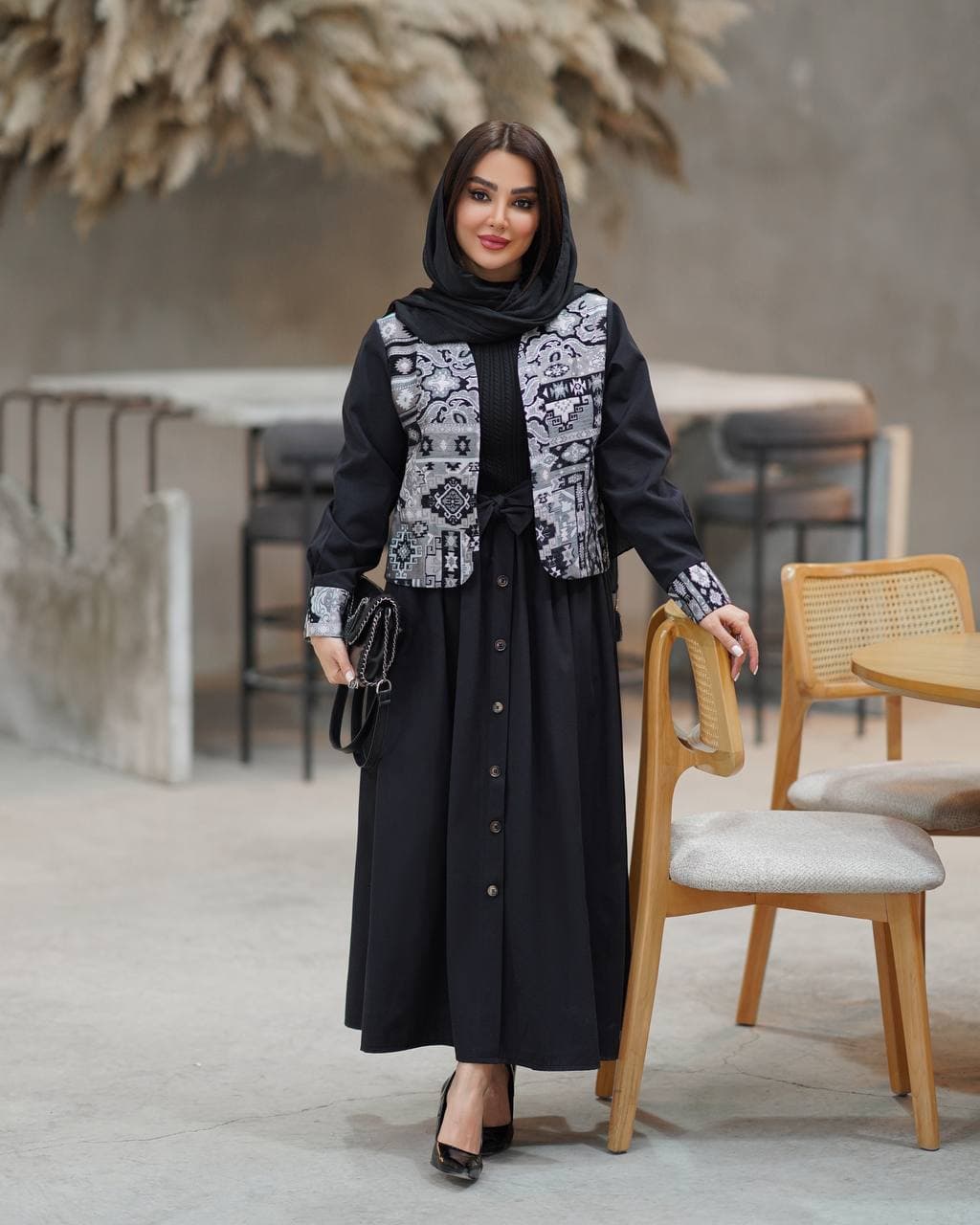 کراپ کت و دامن کلوش پریا — تصویر ۳