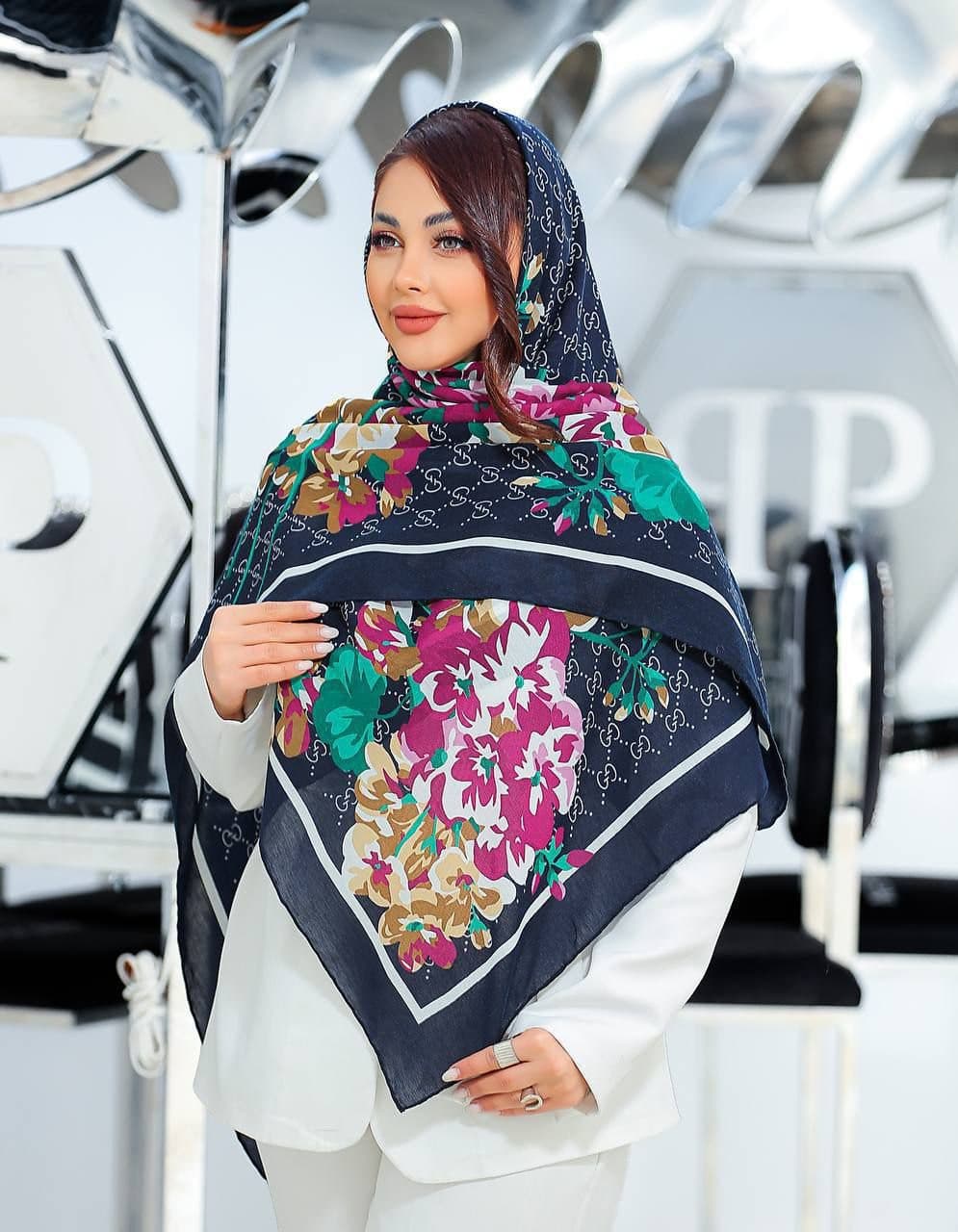 روسری سوپر نخ دست دوز کد 1