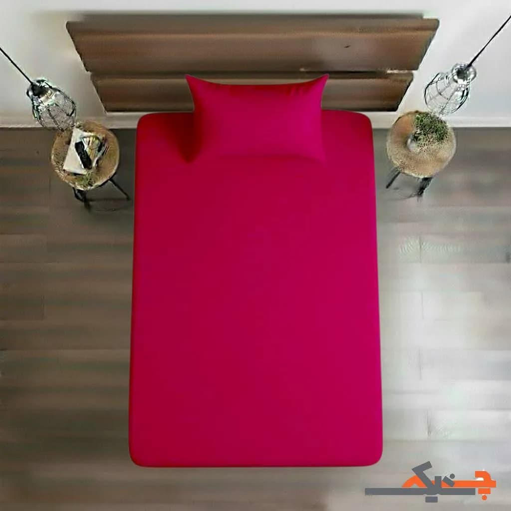 ملحفه کشدار 1.5 نفره ترک ساده (قرمز) کد MM12036157