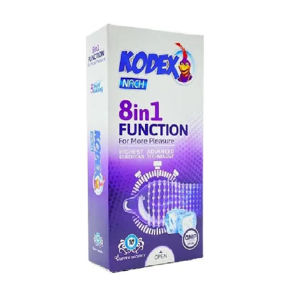 کاندوم مدل 8In1 Function بسته 10 عددی ناچ کدکس