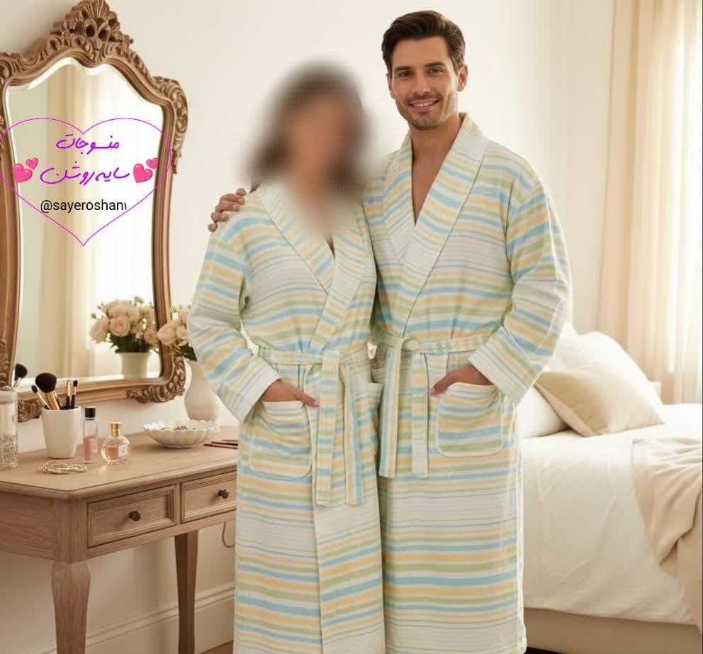 حوله نخی تنپوش یزدی راه راه – مناسب تمام سنین و سایزها — تصویر ۸