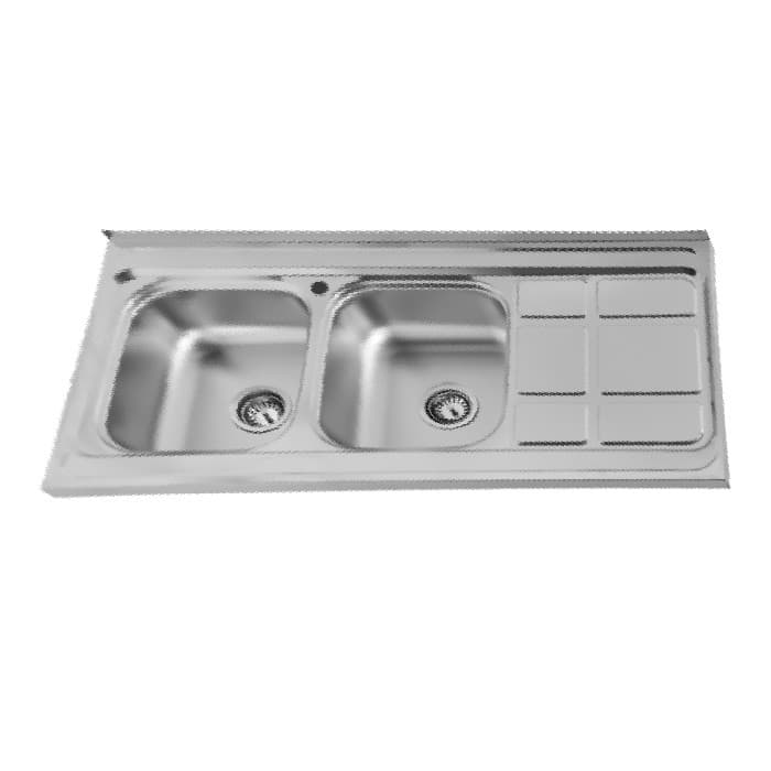 سینک استیل روکار 60*120 مدل SA01 نگین الماس