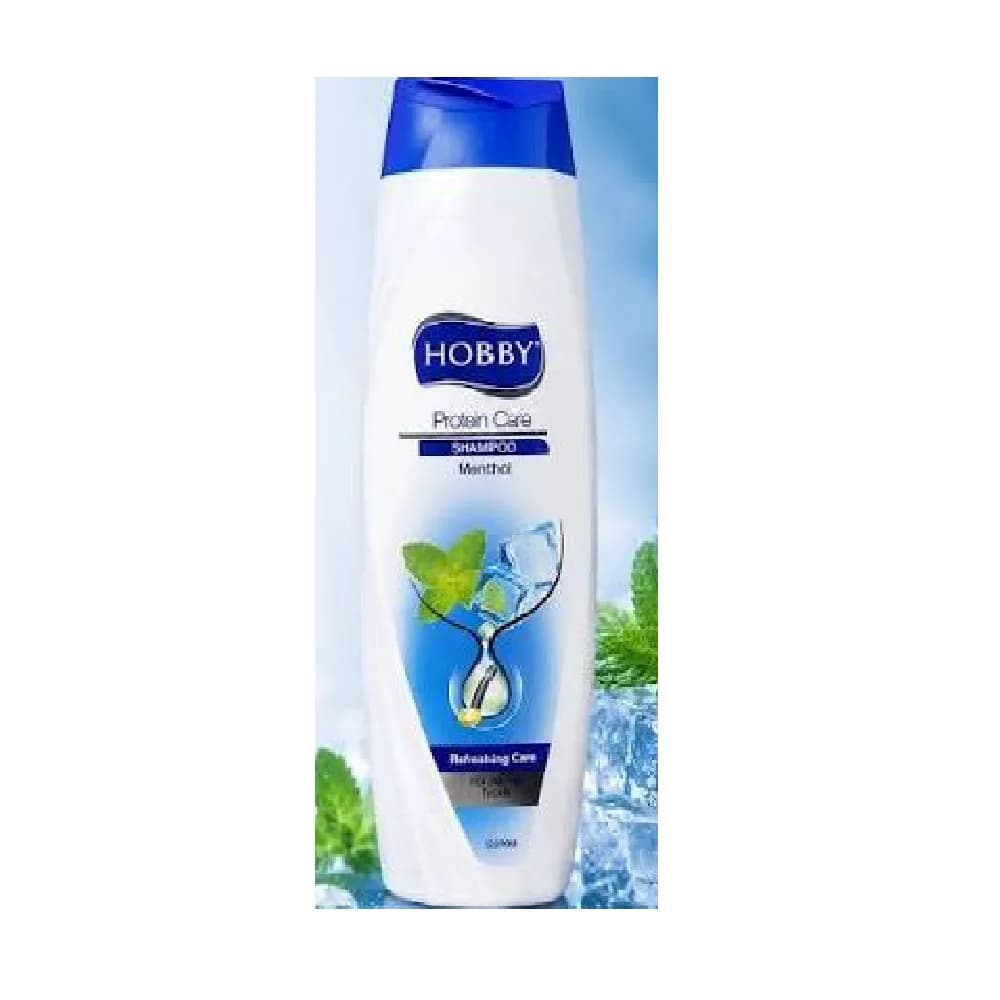 شامپو سر هوبی حاوی عصاره نعنا و یخ طراوت بخش پروتئینی 600 میل HOBBY