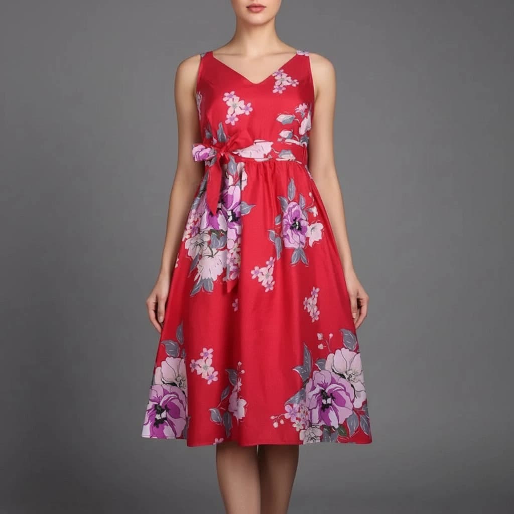 پیراهن یقه هفت زنانه | افراتین مدل آنه کد 9604 — تصویر ۳