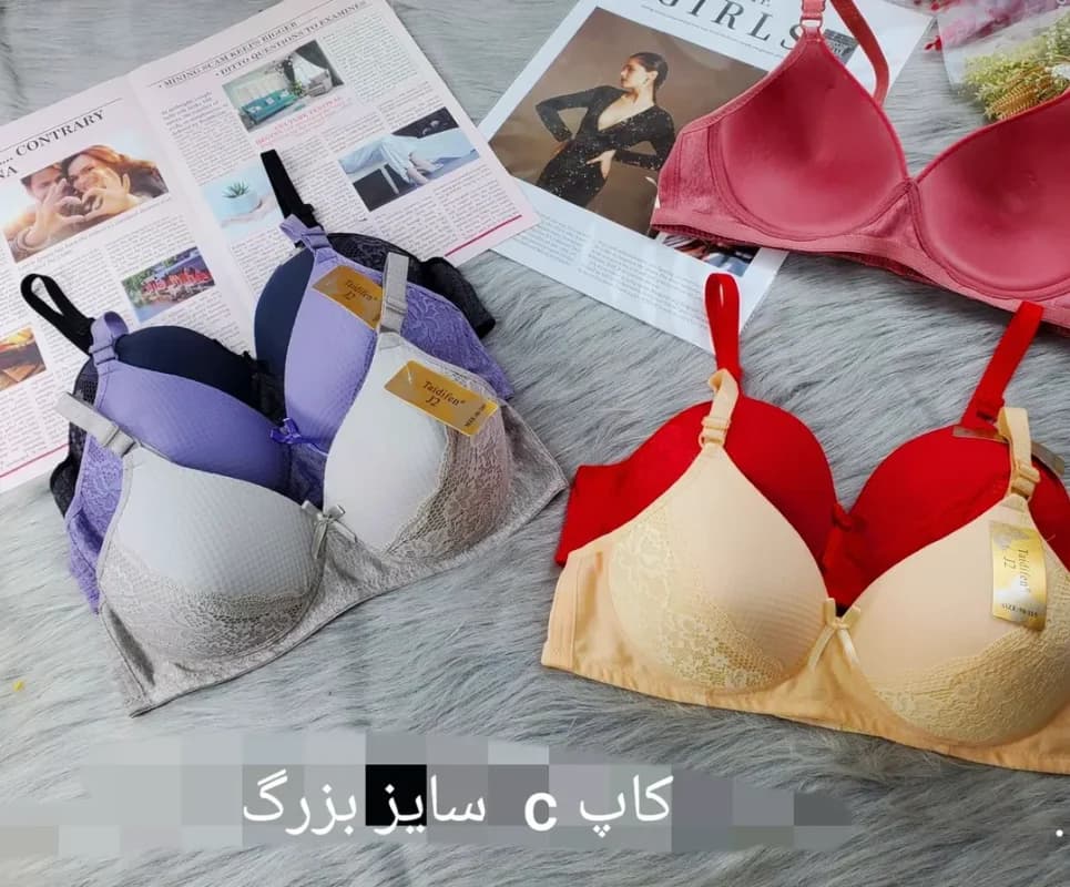 سوتین اسفنجی زنانه سه قزن بدون جک کد j2 (سایز بزرگ)