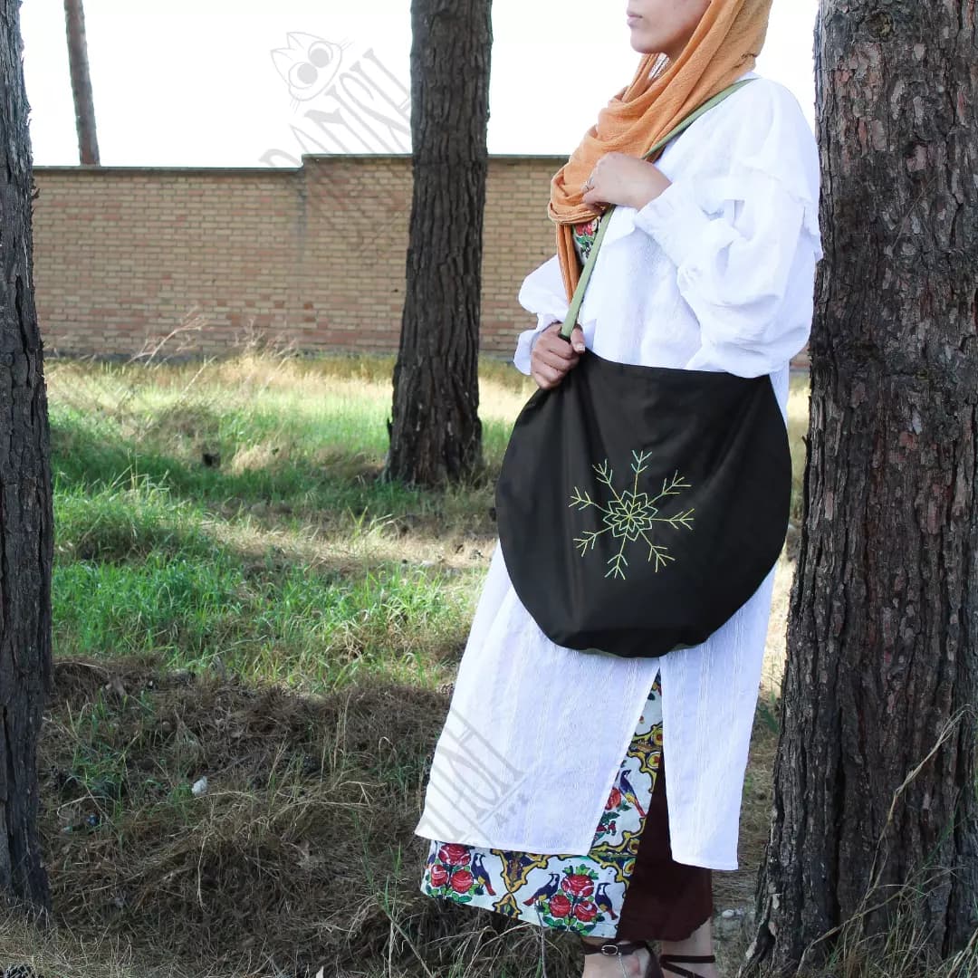 توت بگ دو رو خمره ای طرح دونه برف — تصویر ۵