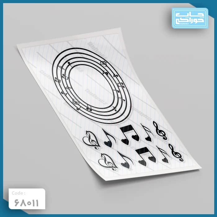 چاپ خوراکی نُت موسیقی کد 68011