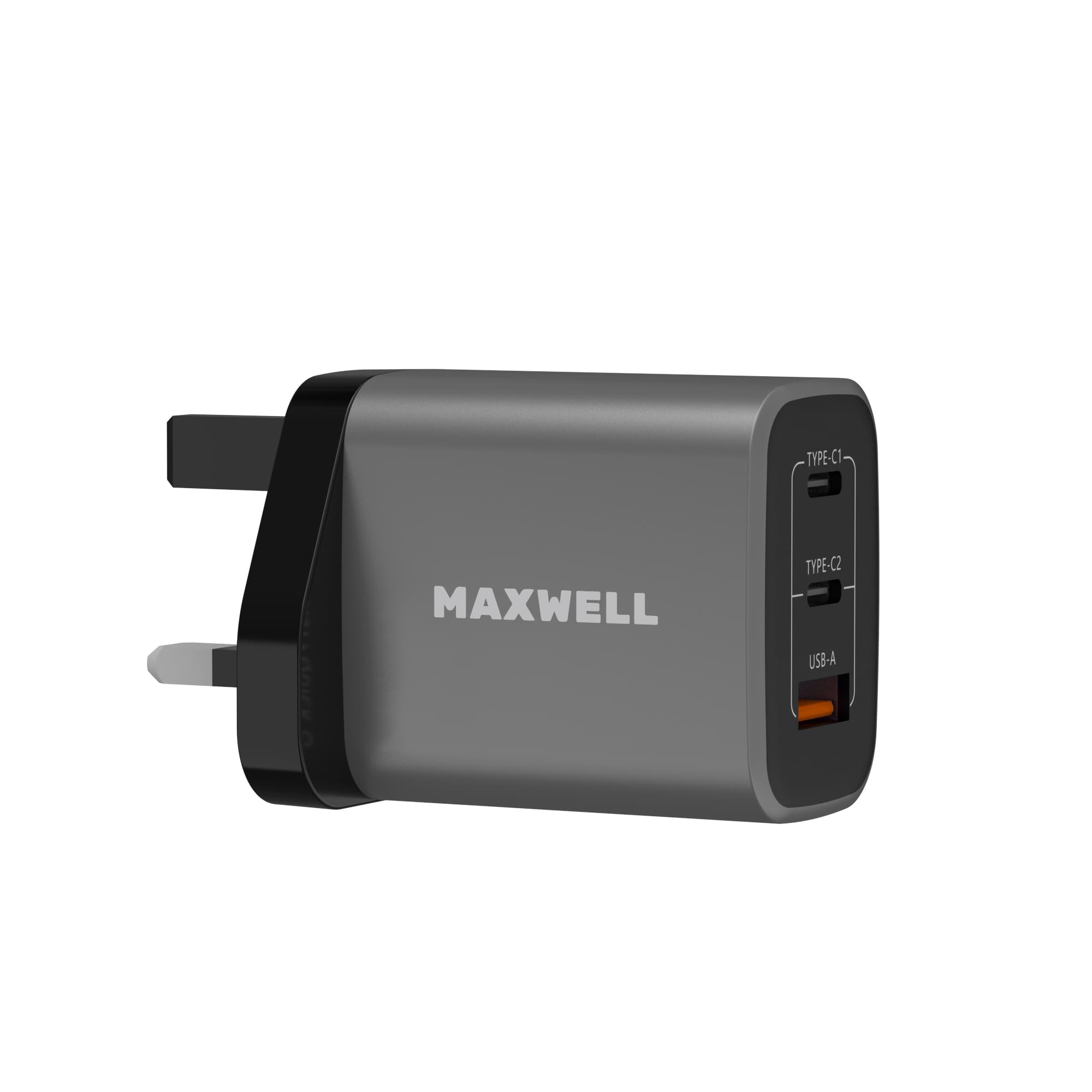 آداپتور شارژر سه پورت مکسول ۶۷ وات مدل MAXWELL 67W Triple Port Fast Charger