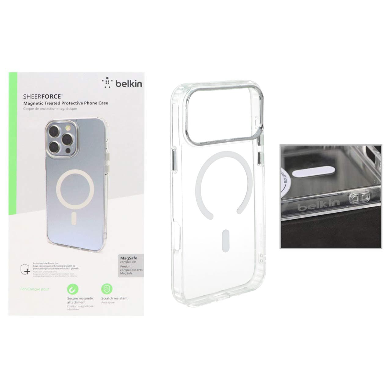 قاب شفاف مگسیف دار بلکین Belkin SheerForce iphone 17 pro مناسب برای آیفون 17پرو