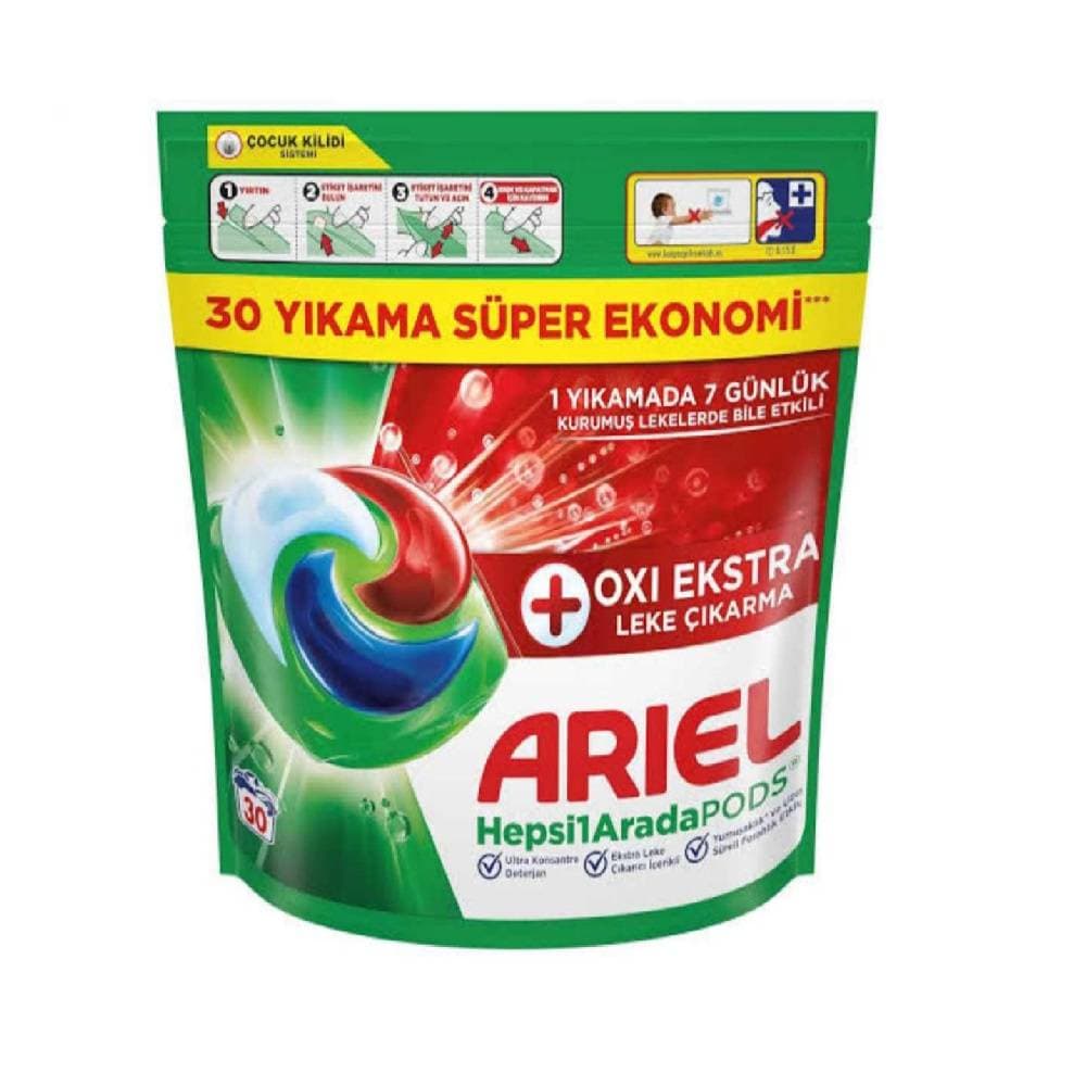 قرص بالشتکی ماشین لباسشویی آریل Ariel بسته 30 عددی