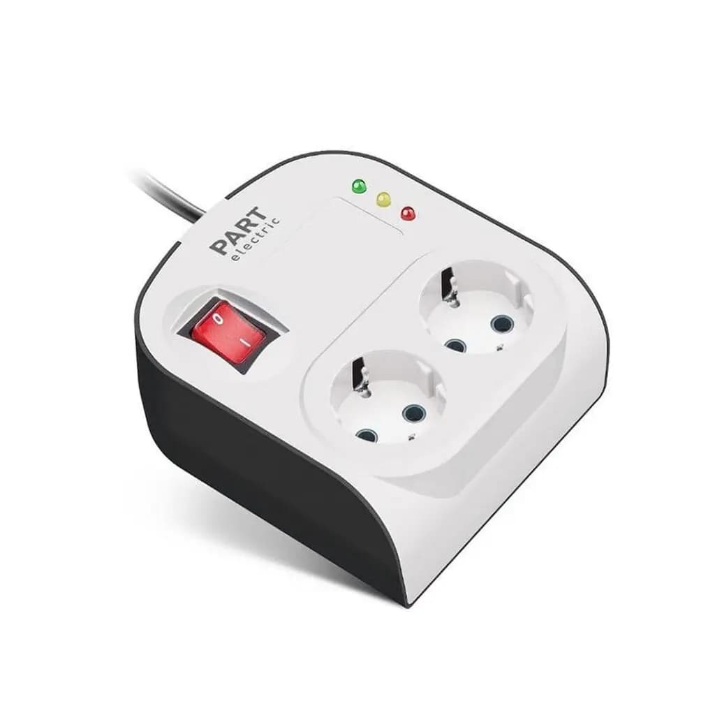 محافظ برق 2 خانه با کلید و کابل 3 متری آنالوگ یخچال پارت الکتریک