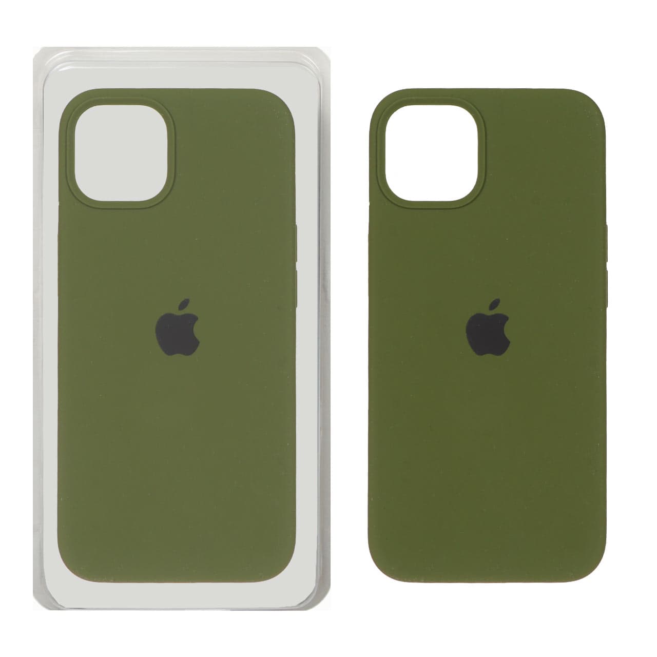 قاب سیلیکونی سبز زیتونی Apple iPhone 13 / iPhone 14 – اورجینال