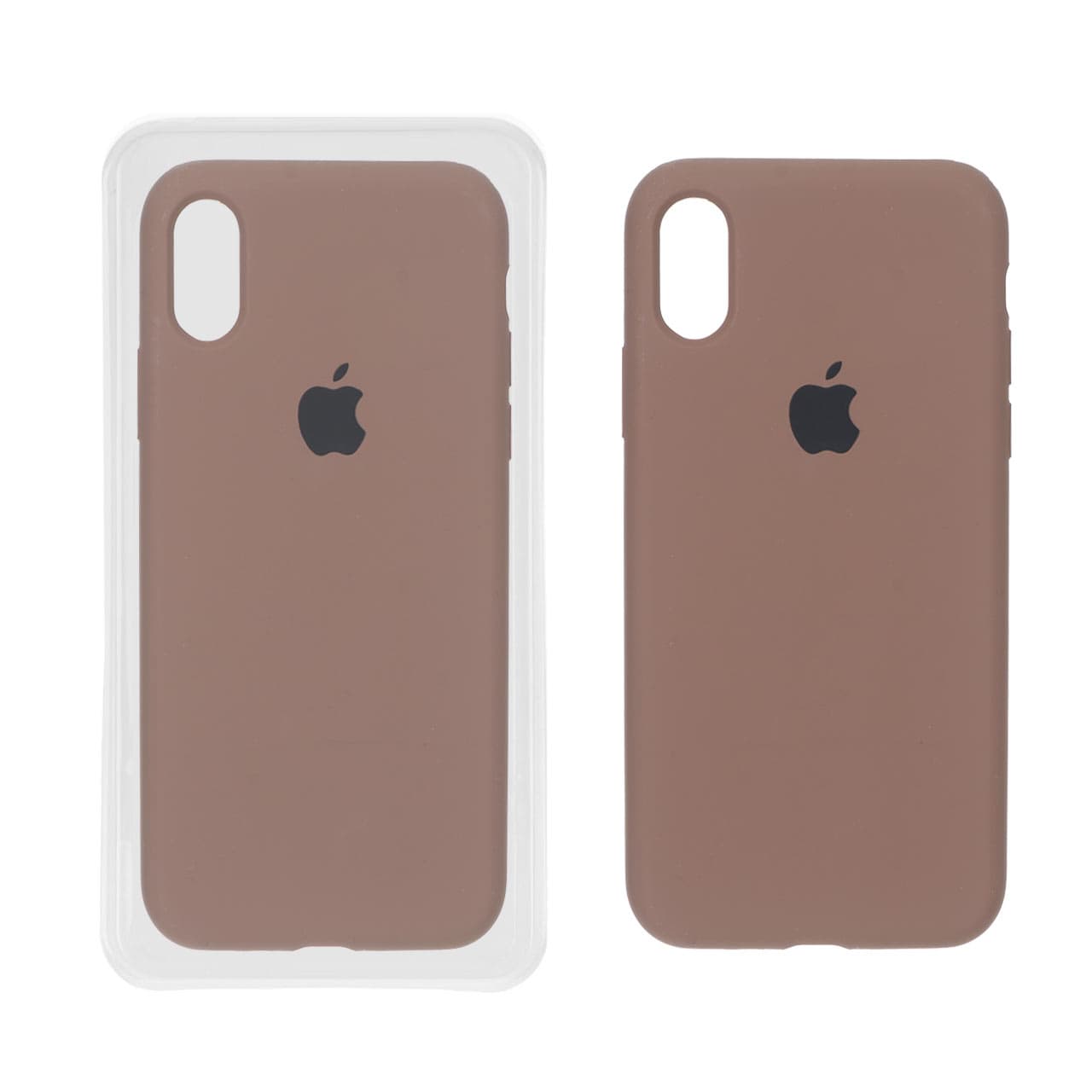 قاب سیلیکونی پاک کنی اورجینال Apple iPhone X / XS قهوه ای