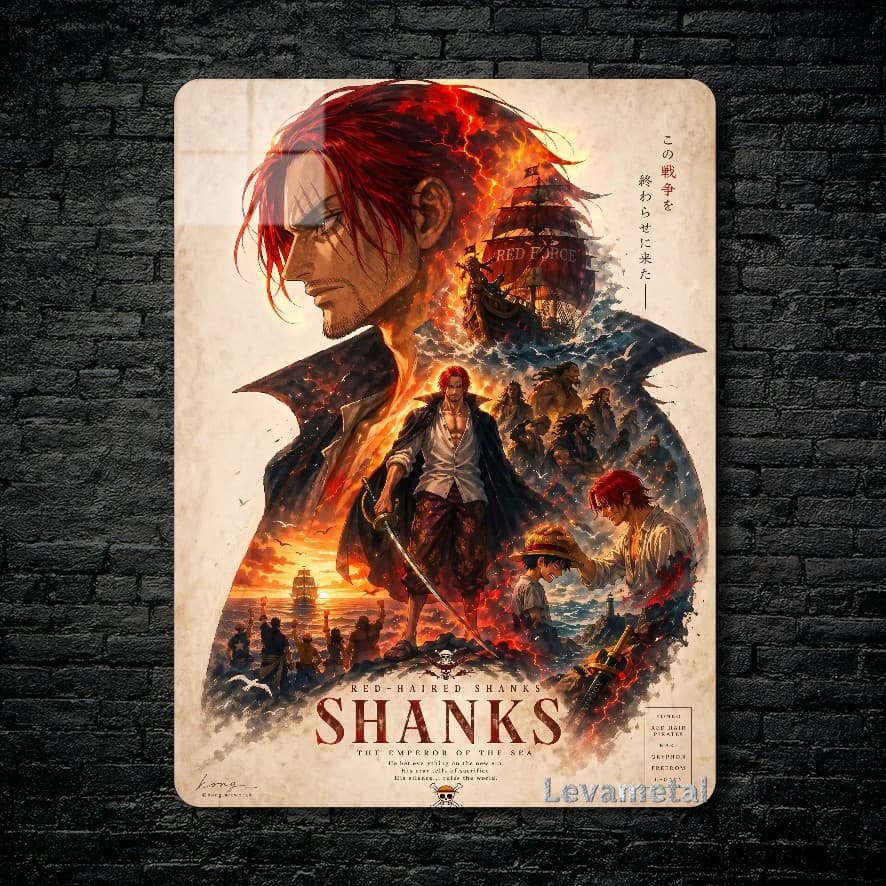 متال پوستر شنکس Shanks از انیمه وان پیس E-647 one piece
