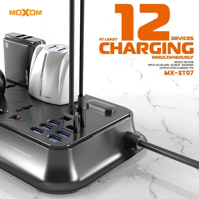 رابط USB و برق MOXOM MX-ST07 — تصویر ۴