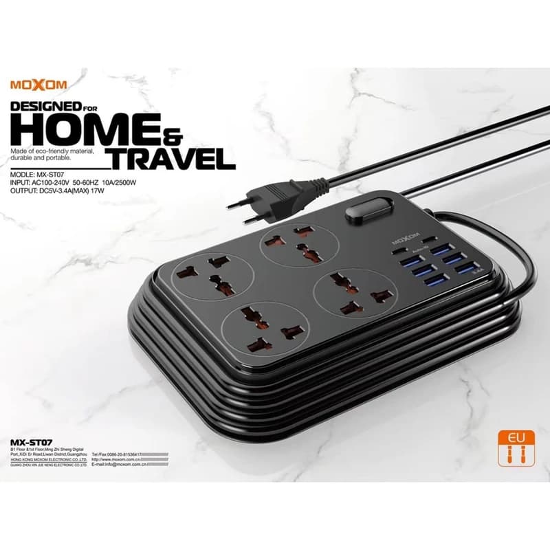 رابط USB و برق MOXOM MX-ST07 — تصویر ۳