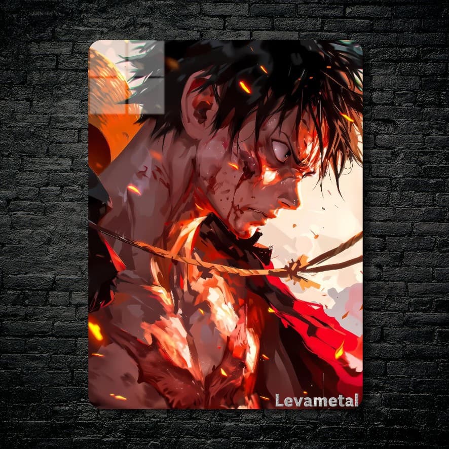 متال پوستر لوفی Luffy از انیمه وان پیس One piece با کد E-589