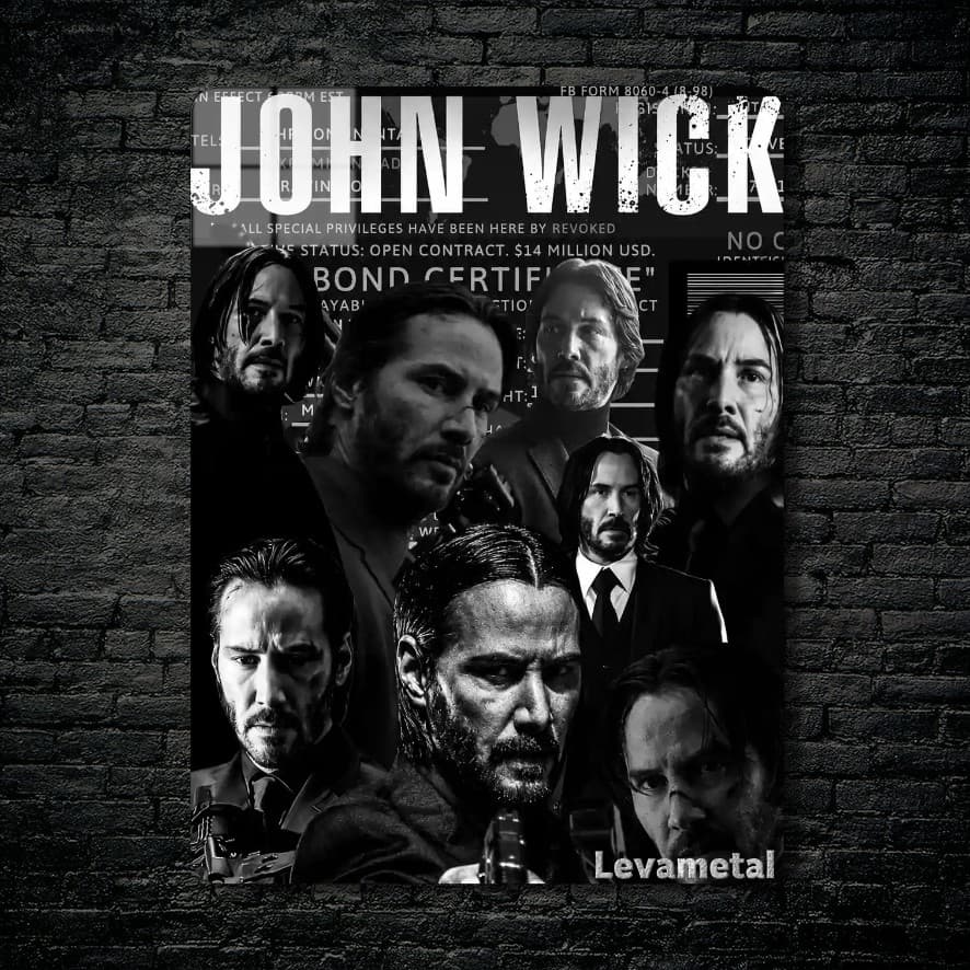 متال پوستر جان ویک jhon wick با کد E-562