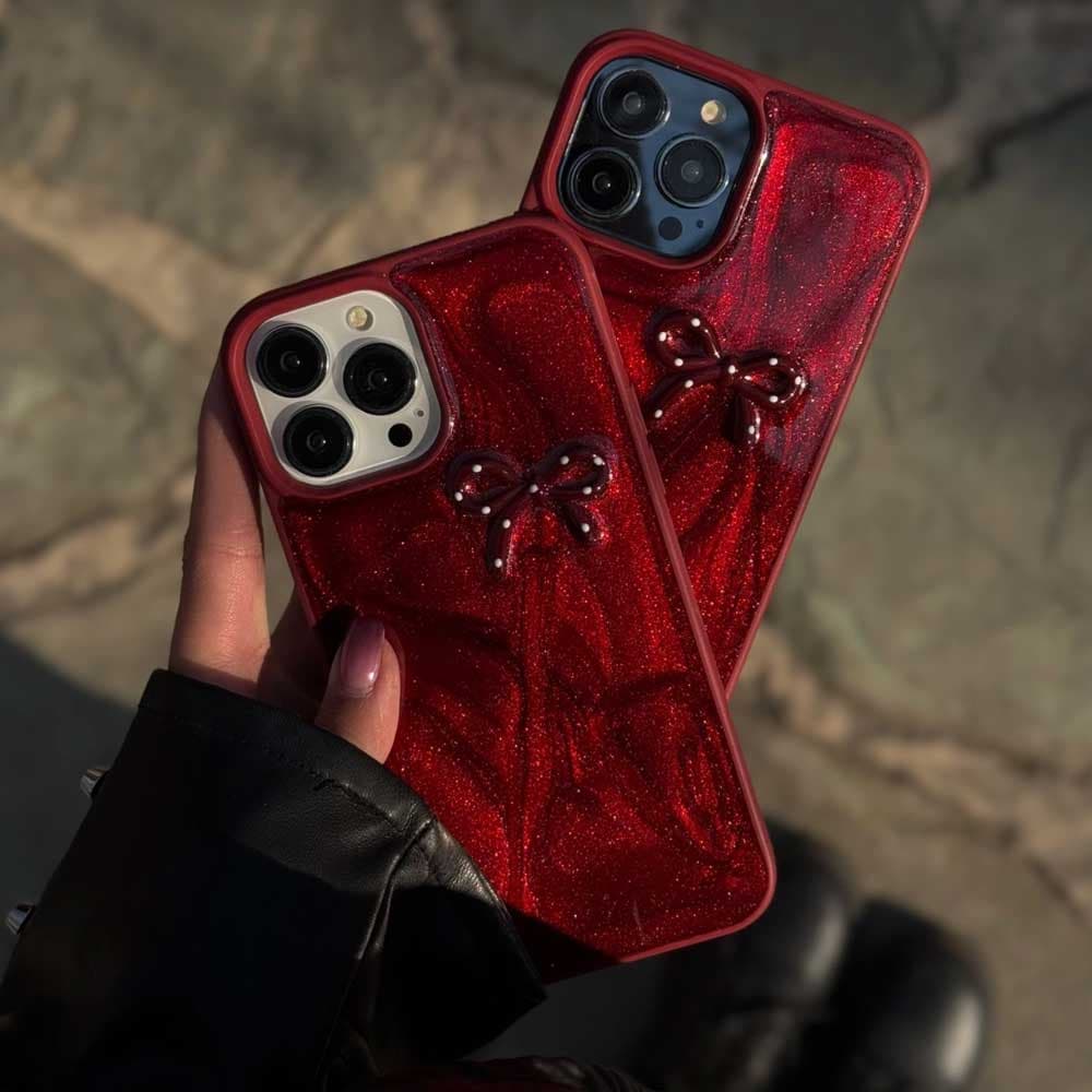 قاب پاپیون شاین یاقوتی Bowtie Cherry Sapphire Shiny کد loop مناسب برای گوشی موبایل آیفون Apple iPhone 13 / 13 Pro / 13 Pro Max / 14 / 14 Pro Max / 15 Pro Max / 16 / 16 Pro Max