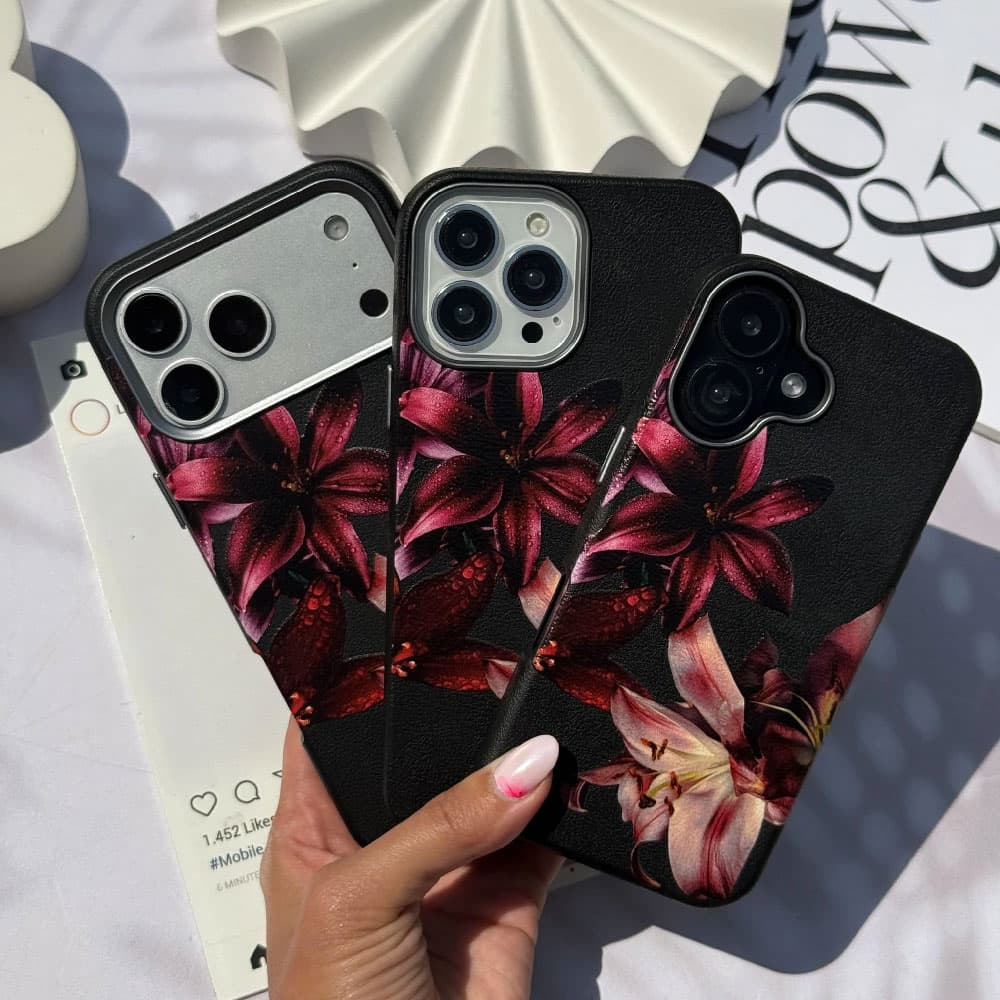 قاب لیلیوم ماپیرا چری Masa Lilium Dark Red Mapira cherry کد loop مناسب برای گوشی موبایل آیفون Apple iPhone 12 / 12 Pro / 12 Pro Max / 13 / 13 Pro / 13 Pro Max / 14 / 14 Pro Max / 15 Pro Max / 16 / 16 — تصویر ۳