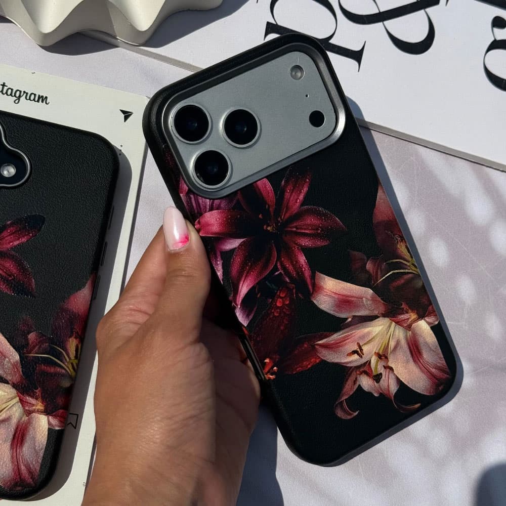 قاب لیلیوم ماپیرا چری Masa Lilium Dark Red Mapira cherry کد loop مناسب برای گوشی موبایل آیفون Apple iPhone 12 / 12 Pro / 12 Pro Max / 13 / 13 Pro / 13 Pro Max / 14 / 14 Pro Max / 15 Pro Max / 16 / 16 — تصویر ۴