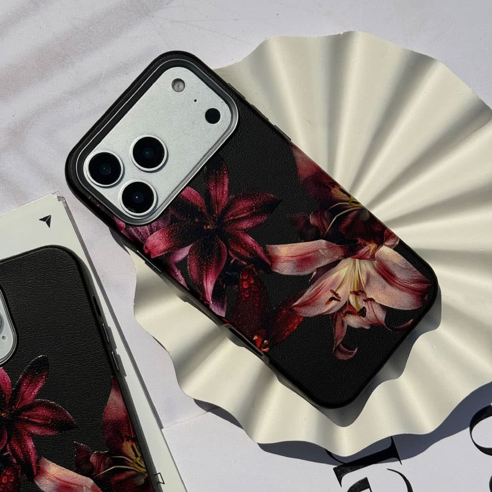 قاب لیلیوم ماپیرا چری Masa Lilium Dark Red Mapira cherry کد loop مناسب برای گوشی موبایل آیفون Apple iPhone 12 / 12 Pro / 12 Pro Max / 13 / 13 Pro / 13 Pro Max / 14 / 14 Pro Max / 15 Pro Max / 16 / 16