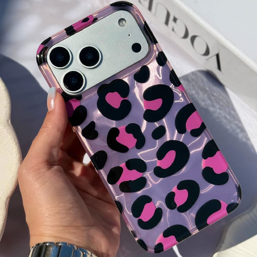 قاب پلنگی صورتی واتر افکت Imd Leo Watereffect Pink کد loop مناسب برای گوشی موبایل آیفون Apple iPhone 13 / 13 Pro / 13 Pro Max / 14 / 14 Pro Max / 15 Pro Max / 16 / 16 Pro / 16 Pro Max / 17 / 17 Pro /
