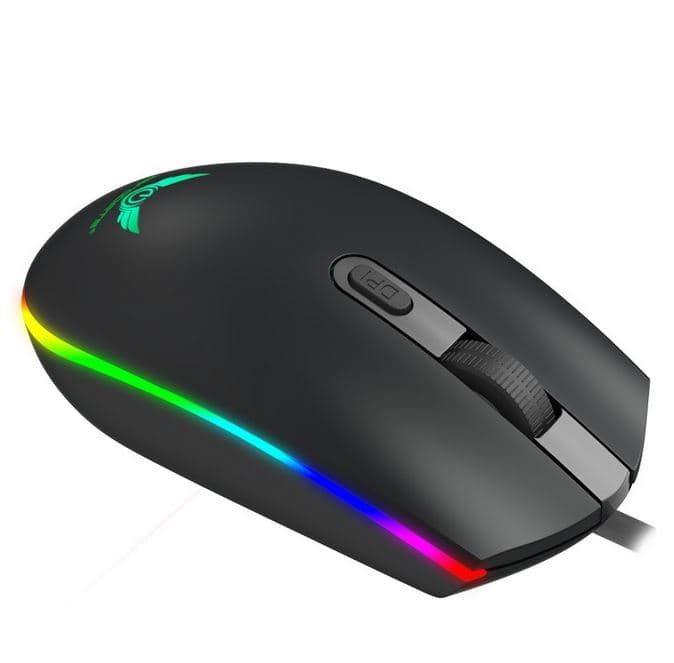 موس گیمینگ سیم‌دار V6 با نورپردازی RGB مدل اسب‌دوان