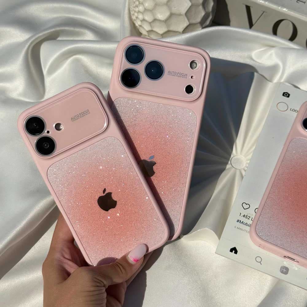 قاب لنز اکلیلی فید پینکی به همراه لوگو Lens Glitter Fade کد loop مناسب برای گوشی موبایل آیفون Apple iPhone 13 / 13 Pro / 13 Pro Max / 14 Pro Max / 15 Pro Max / 16 / 16 Pro / 16 Pro Max / 17 / 17 Pro /