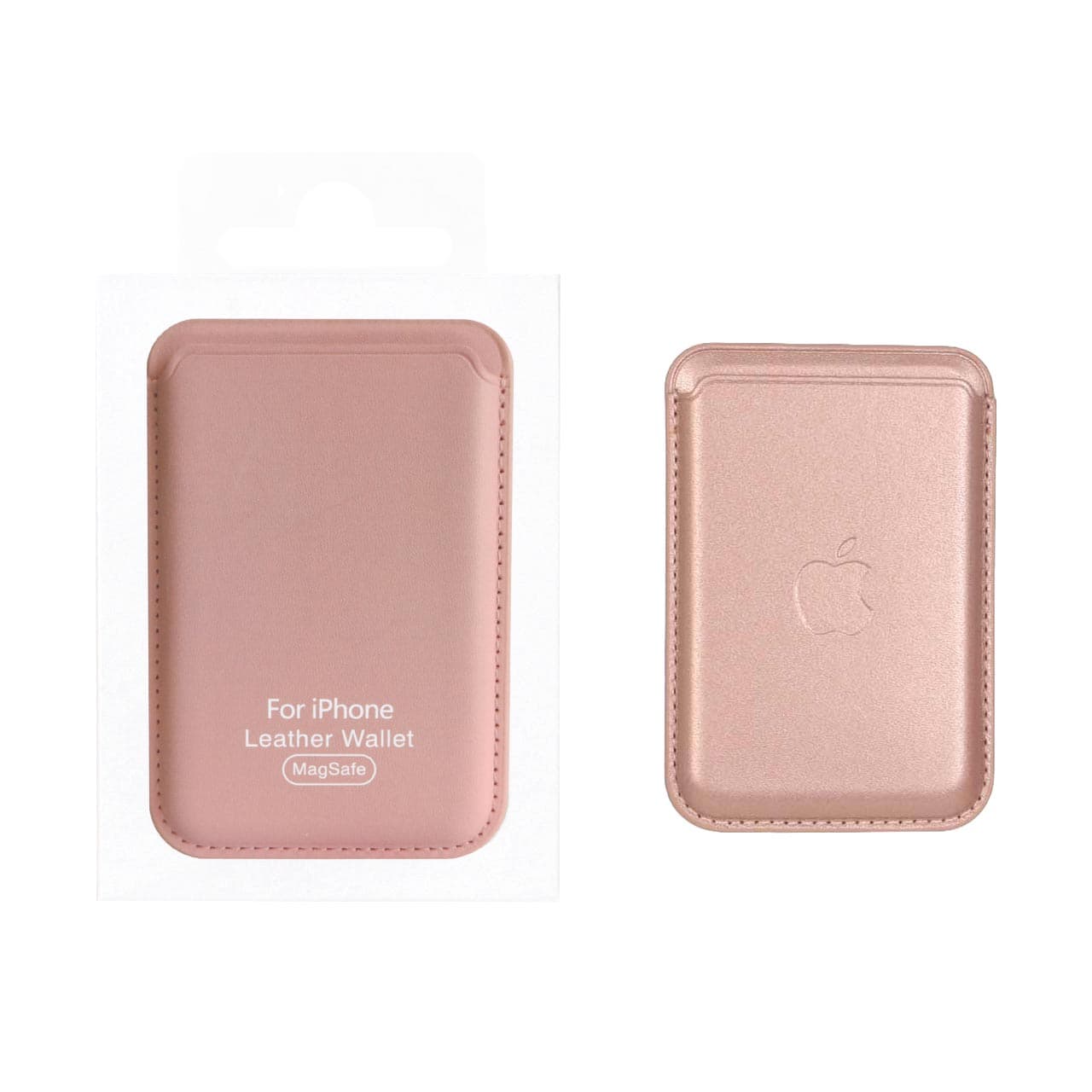 جاکارتی چرمی MagSafe اپل Leather Wallet – رزگلد (پک‌دار)