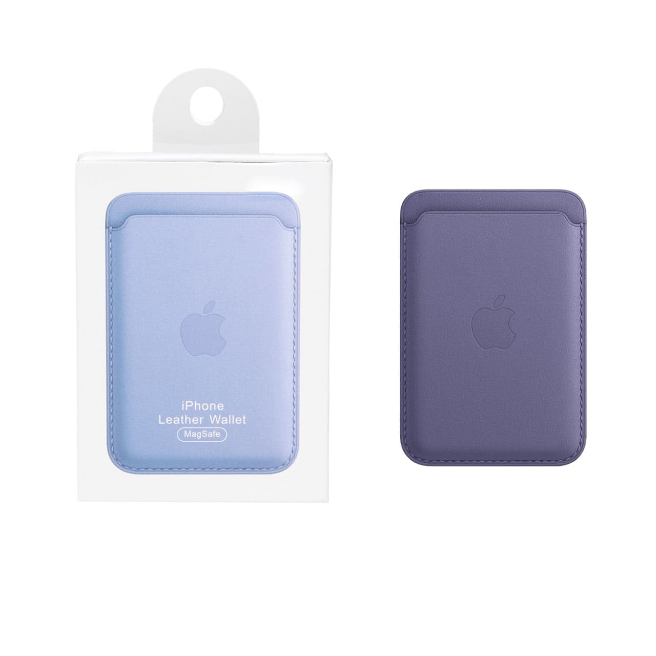 جاکارتی چرمی MagSafe اپل Leather Wallet رنگ یاسی – پک‌دار