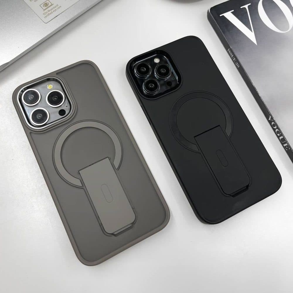 قاب مگسیف دار استندشو به همراه محافظ لنز رینگی مناسب برای گوشی موبایل اپل آیفون Apple iPhone 12 / 12 Pro / 12 Pro Max / 13 / 13 Pro / 13 Pro Max / 14 Pro Max / 15 / 15 Pro / 15 Pro Max