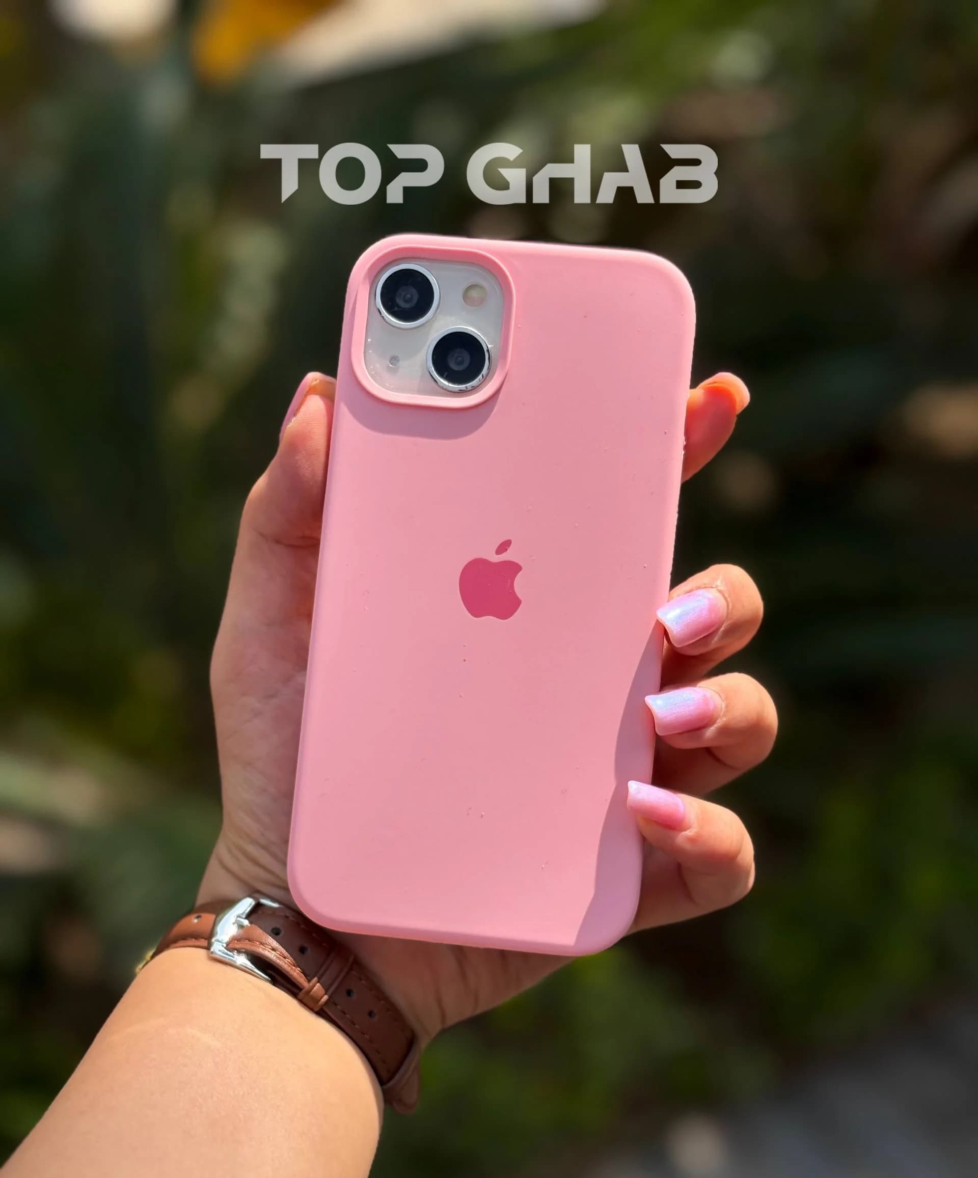 کاور سیلیکونی صورتی روشن آیفون سری 13 | قاب سیلیکونی Apple iPhone 13 Series — تصویر ۲