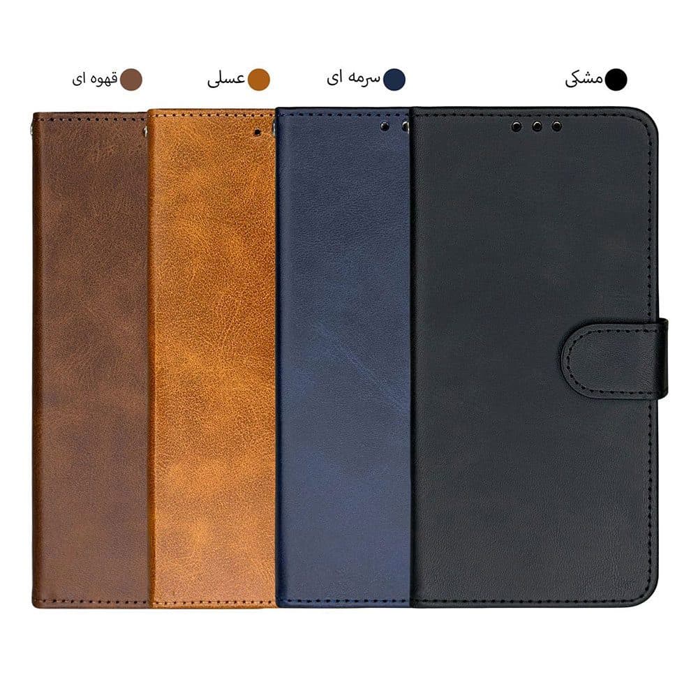 کیف کلاسوری چرمی با درب آهنربایی و دارای جای کارت مناسب برای گوشی موبایل شیائومی ردمی Xiaomi Redmi 10C / 12C / 13C / A1 Plus / A2 Plus / Note 8 / Note 8 Pro / Note 9 / Note 9S / Note 9 Pro / Note 10 4 — تصویر ۳