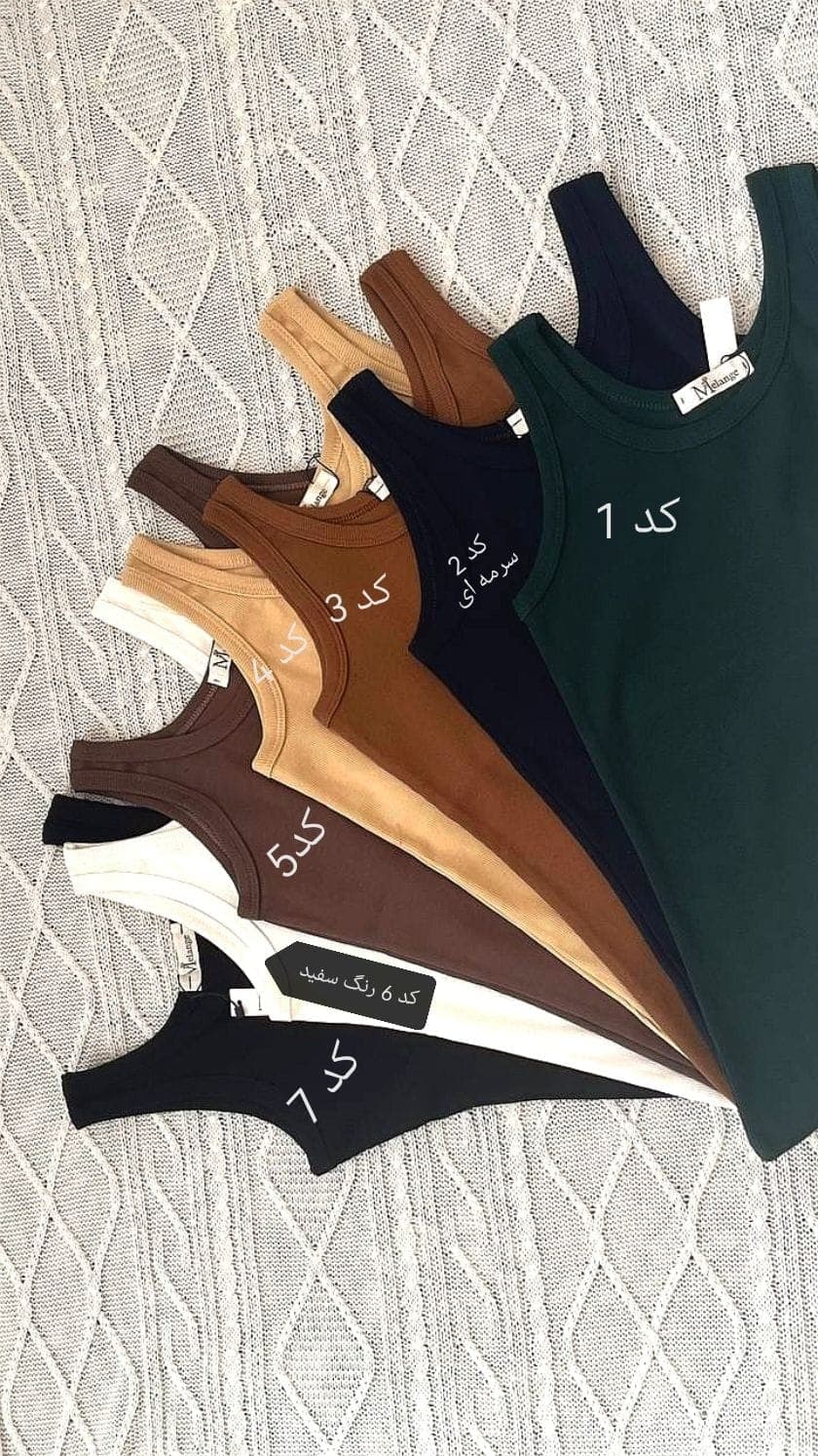 تاپ رکابی یقه گرد دخترانه کد 0278