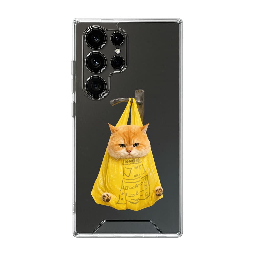 قاب شفاف چاپی طرح گربه کیسه زباله کد T0043 مناسب برای گوشی موبایل سامسونگ گلکسی Samsung Galaxy A02S/A03/A03S/A03 Core/A04/A04S/A05/A05S/A06/A07/A10/A10S/A11/A12/A13/A14/A15/A16/A17/A20/A20S/A21S/A22 4