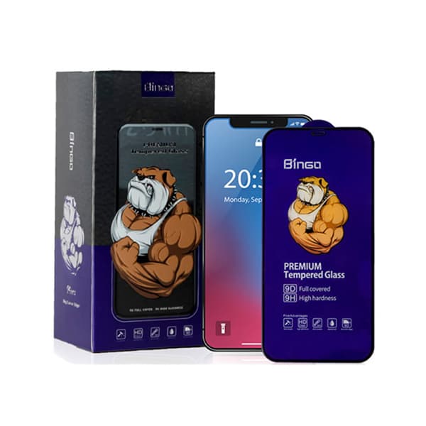 گلس محافظ صفحه نمایش برند Bingo مناسب برای انواع مدل‌های گوشی اپل (iPhone 11 / 12 / X / XS)