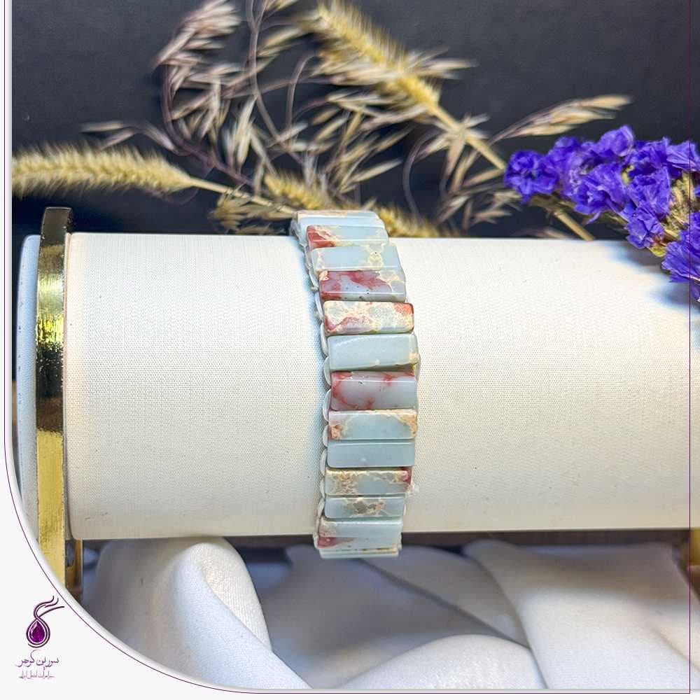 دستبند سنگ جاسپر دریایی کد B207