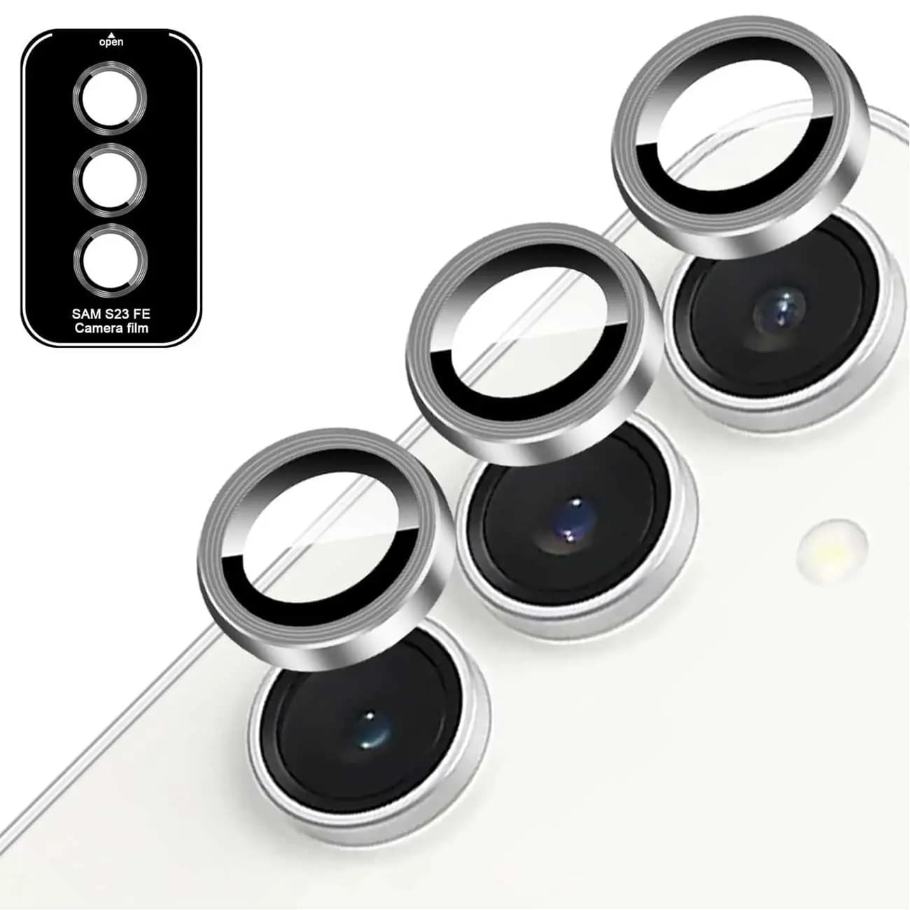 محافظ لنز دوربین Camera Film مناسب برای گوشی‌های سامسونگ Galaxy S23 FE و A26 / رنگ مشکی