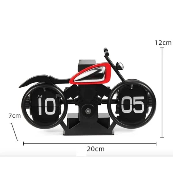 ساعت رومیزی طرح موتور فلیپ کلاک مدل Flip Clock MotorCycle F116 — تصویر ۳