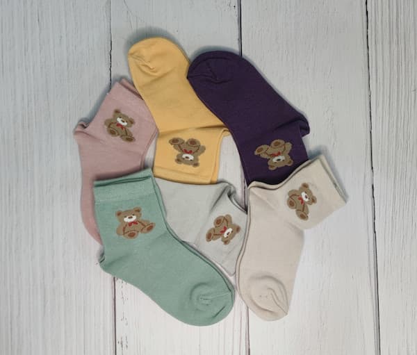 جوراب بچه گانه نیم ساق Teddy سایز 3