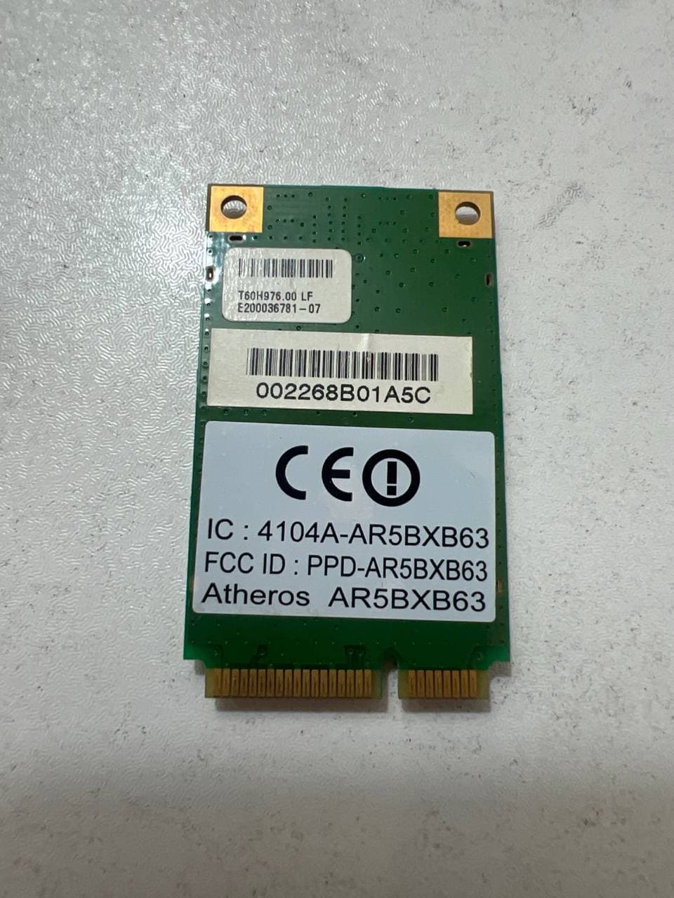 کارت شبکه وای فای AR5BXB63 Wireless G WiFi Mini-PCI-E