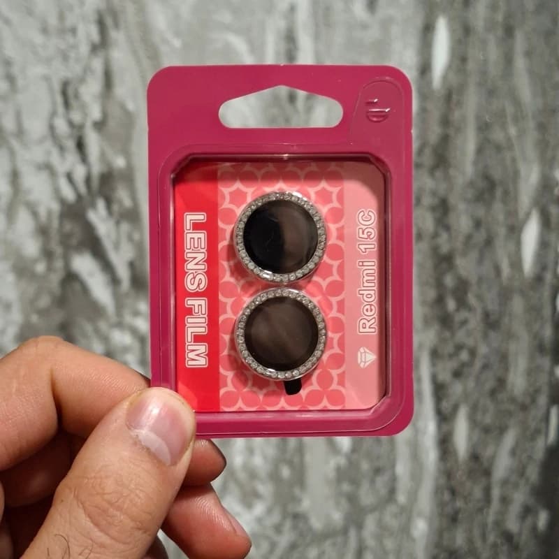 محافظ لنز نگینی گوشی شیاومی مدل Redmi 15c — تصویر ۲