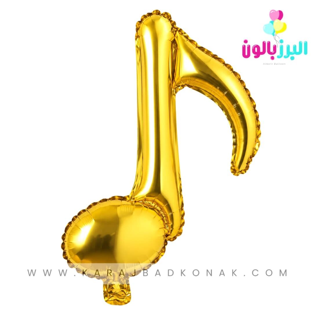بادکنک فویلی نت موسیقی طلایی