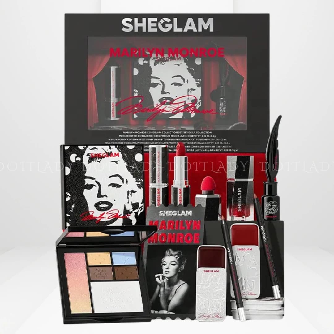 پک آرایشی مرلین مونرو شیگلم (monroe X sheglam collection set) — تصویر ۲